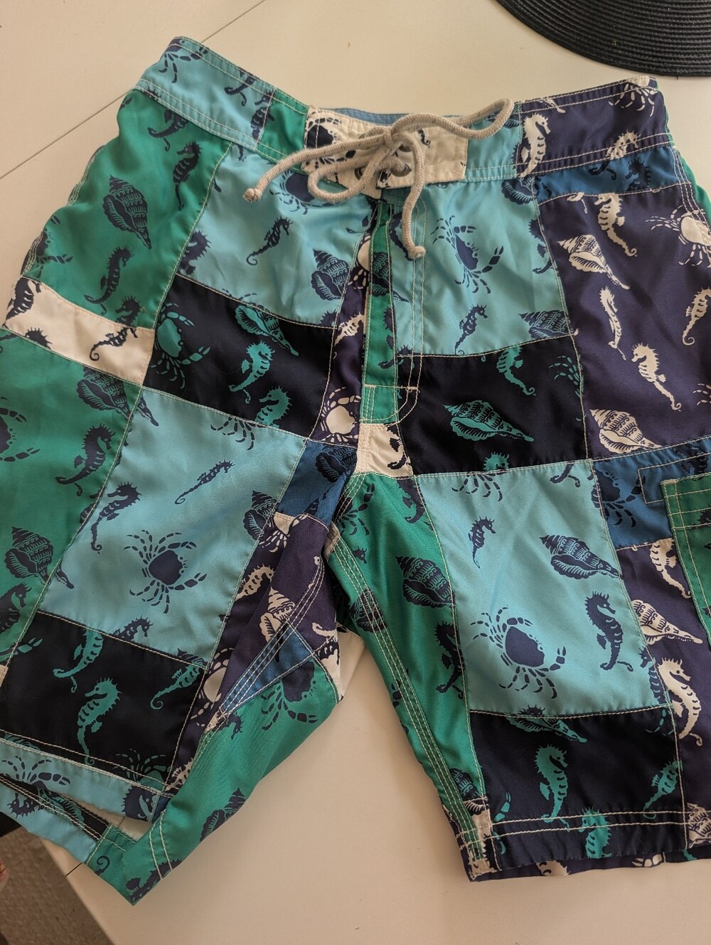 Vintage J Crew mens patchwork swim/board shorts,